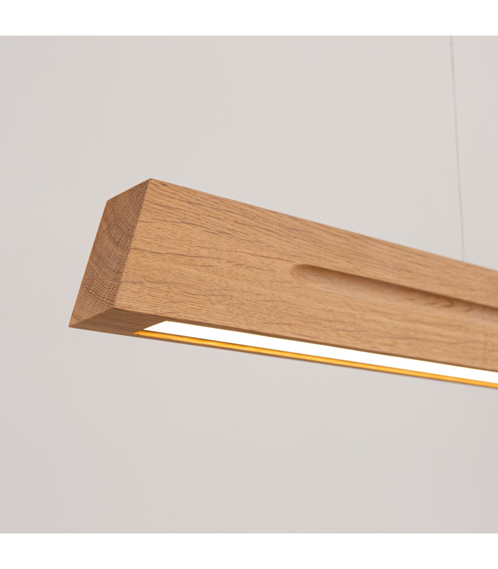 Skog LED 150cm Bar Pendant Ceiling Light Oak 4000K-4