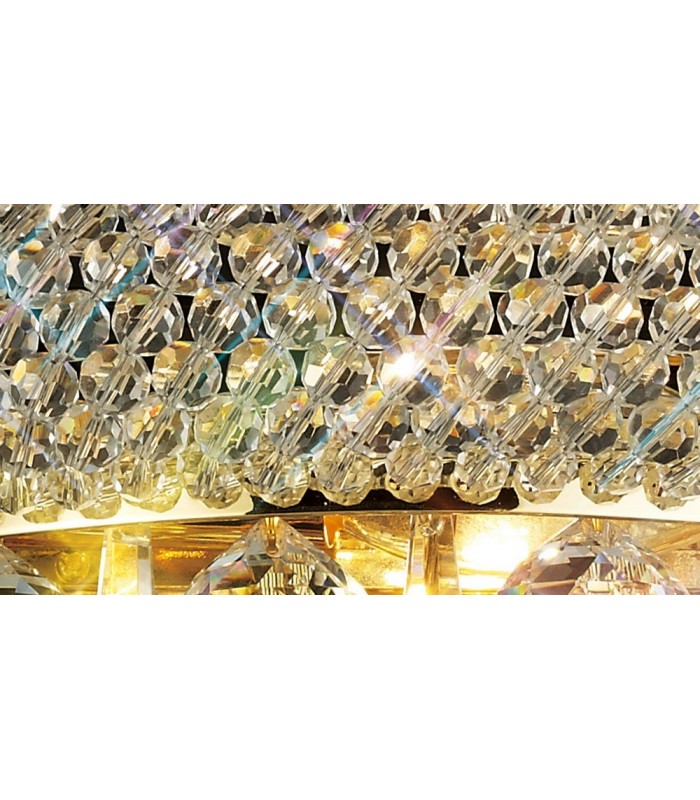 Wall Lamp Small 2 Light French Gold, Crystal - 11