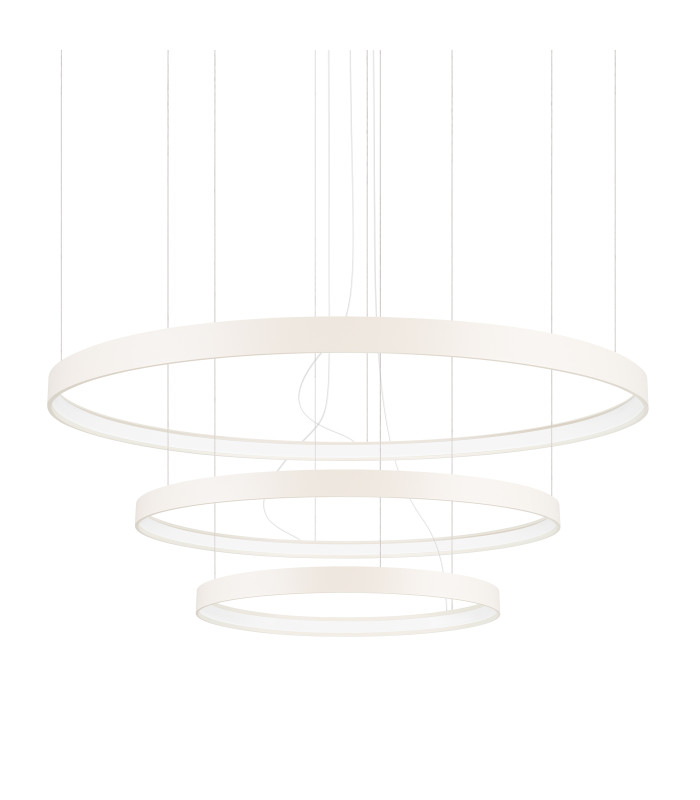 Rio 110cm Triple Ring Integrated LED Pendant Ceiling Light Beige 3000K-1