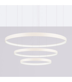 Rio 110cm Triple Ring Integrated LED Pendant Ceiling Light Beige 3000K-2