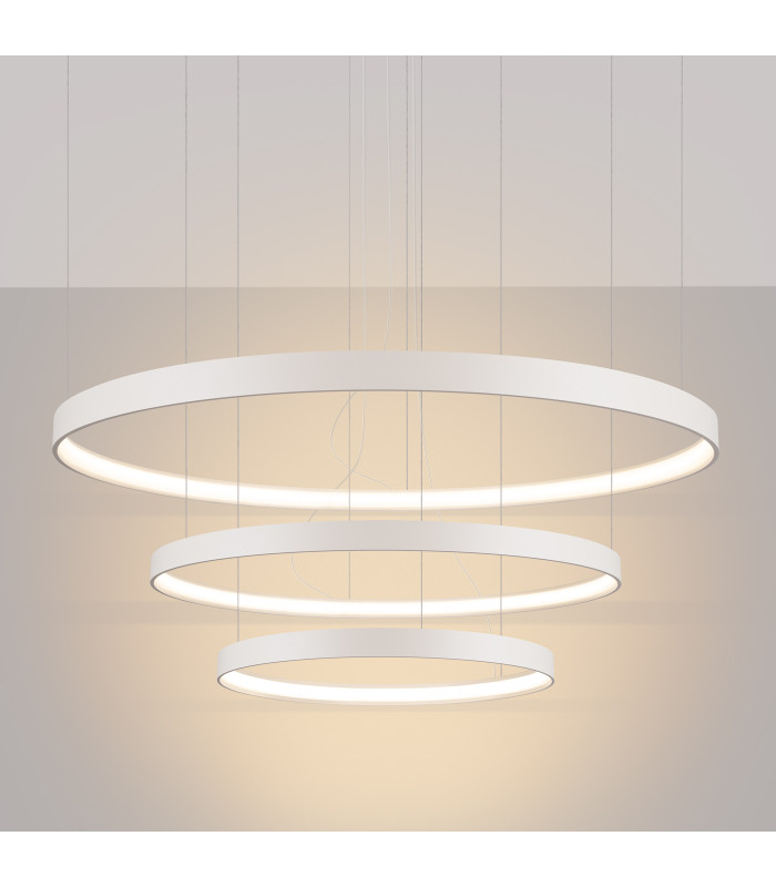 Rio 110cm Triple Ring Integrated LED Pendant Ceiling Light Beige 3000K-3
