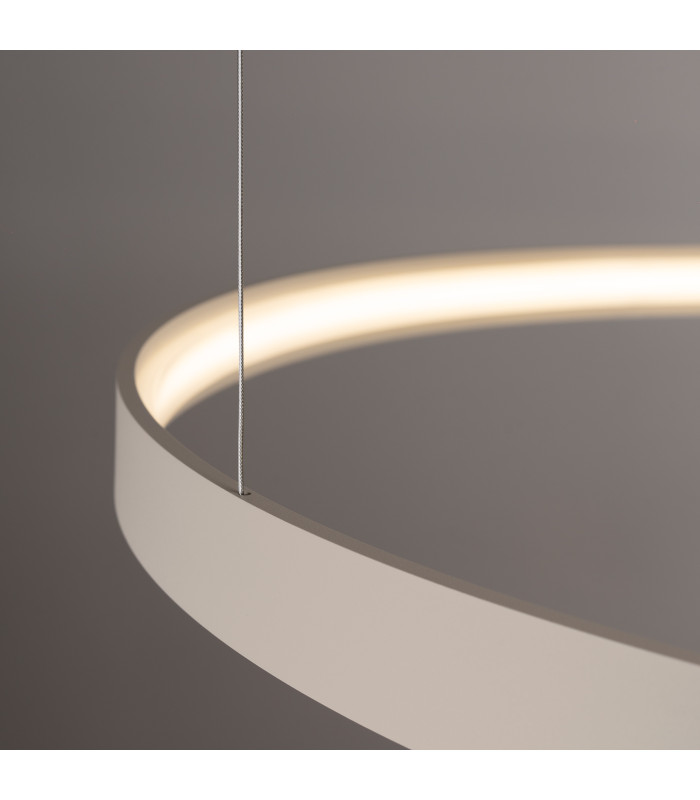 Rio 78cm Twin Ring Integrated LED Pendant Ceiling Light Beige 3000K-4