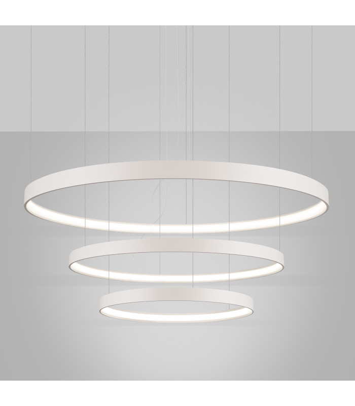 Rio 110cm Triple Ring Integrated LED Pendant Ceiling Light Beige 4000K-3