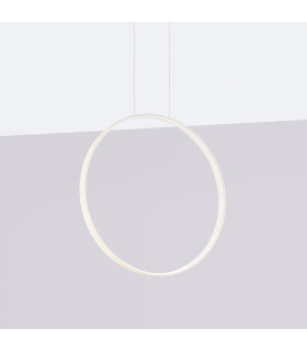 Rio 55cm Verticle Ring Integrated LED Pendant Ceiling Light Beige 3000K-2