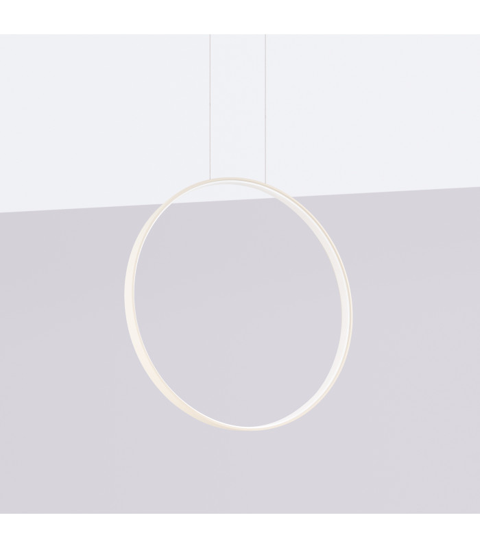 Rio 55cm Verticle Ring Integrated LED Pendant Ceiling Light Beige 3000K-2