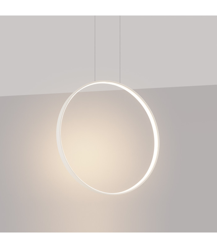 Rio 55cm Verticle Ring Integrated LED Pendant Ceiling Light Beige 3000K-3