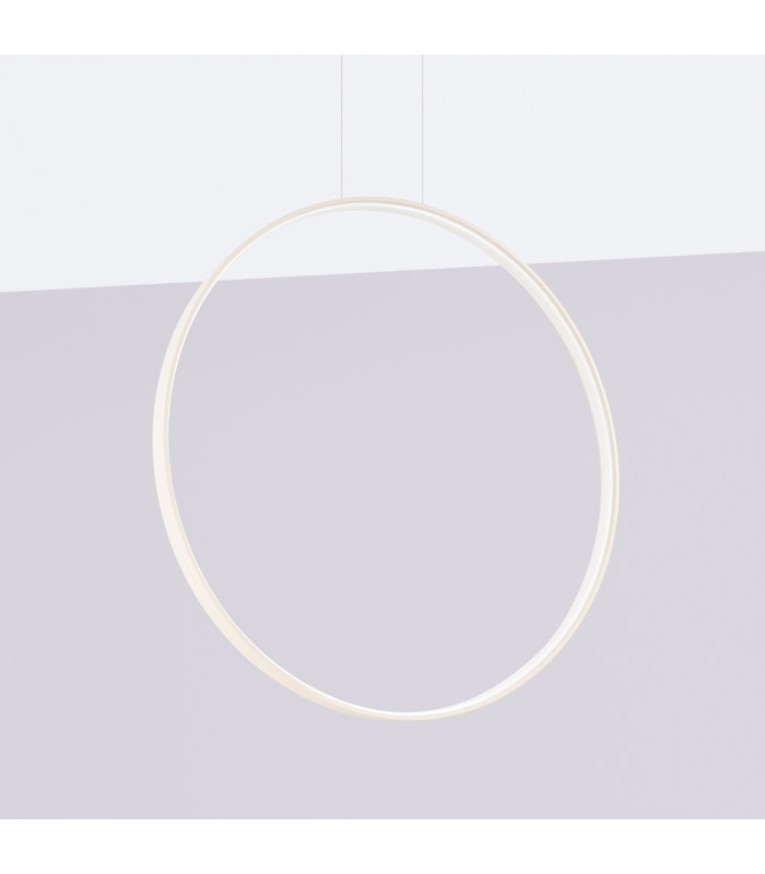 Rio 78cm Verticle Ring Integrated LED Pendant Ceiling Light Beige 3000K-2