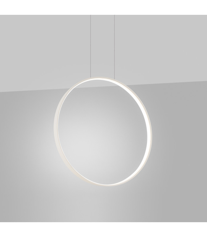 Rio 55cm Verticle Ring Integrated LED Pendant Ceiling Light Beige 4000K-3