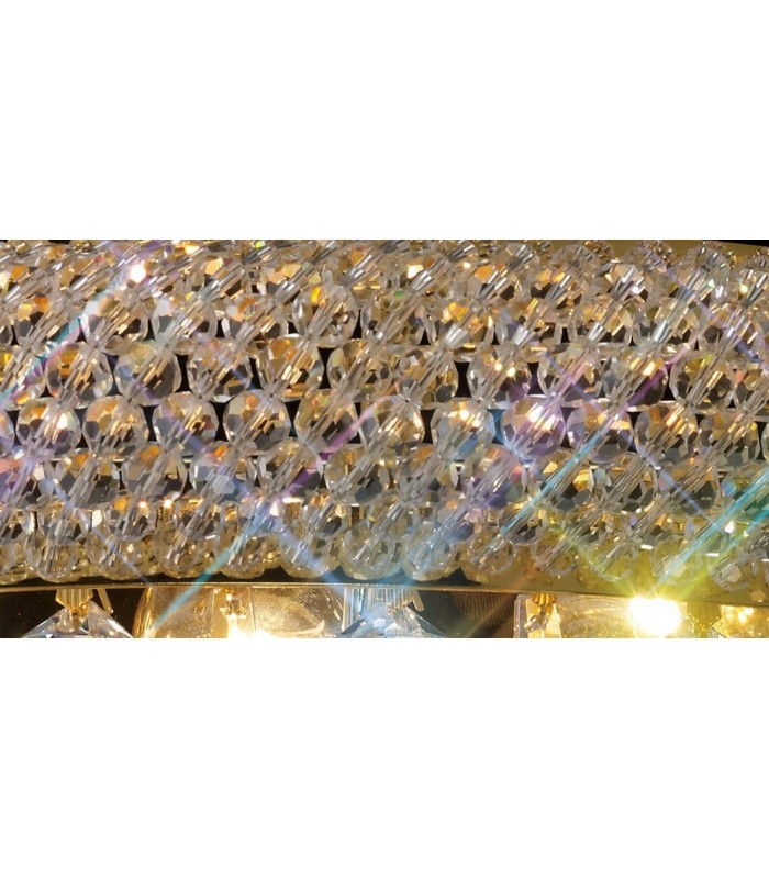 Wall Lamp Medium 3 Light French Gold, Crystal - 11