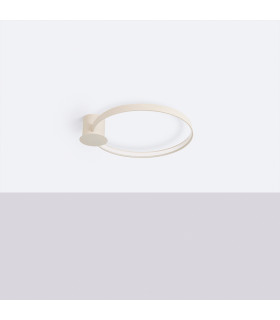 Rio 55cm Integrated LED Semi Flush Ceiling Light Beige 3000K-2