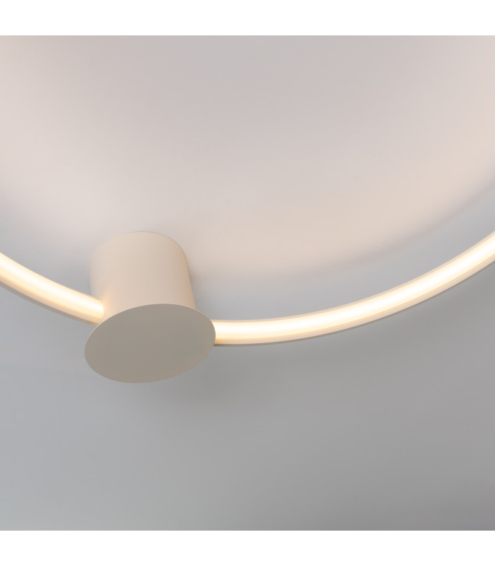 Rio 55cm Integrated LED Semi Flush Ceiling Light Beige 3000K-6