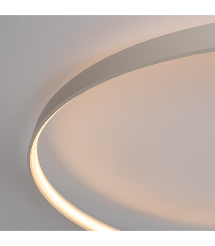 Rio 55cm Integrated LED Semi Flush Ceiling Light Beige 3000K-8