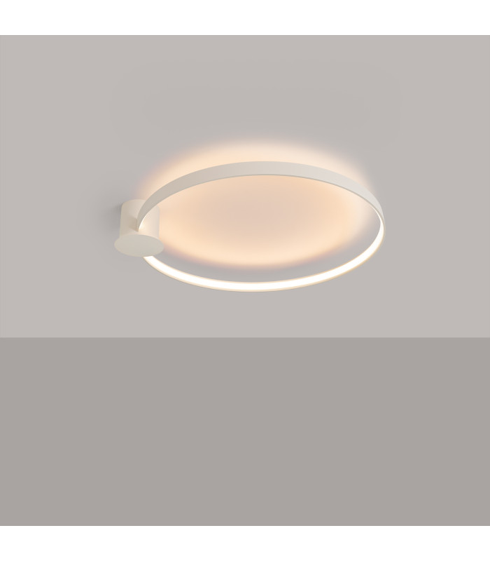 Rio 78cm Integrated LED Semi Flush Ceiling Light Beige 3000K-3