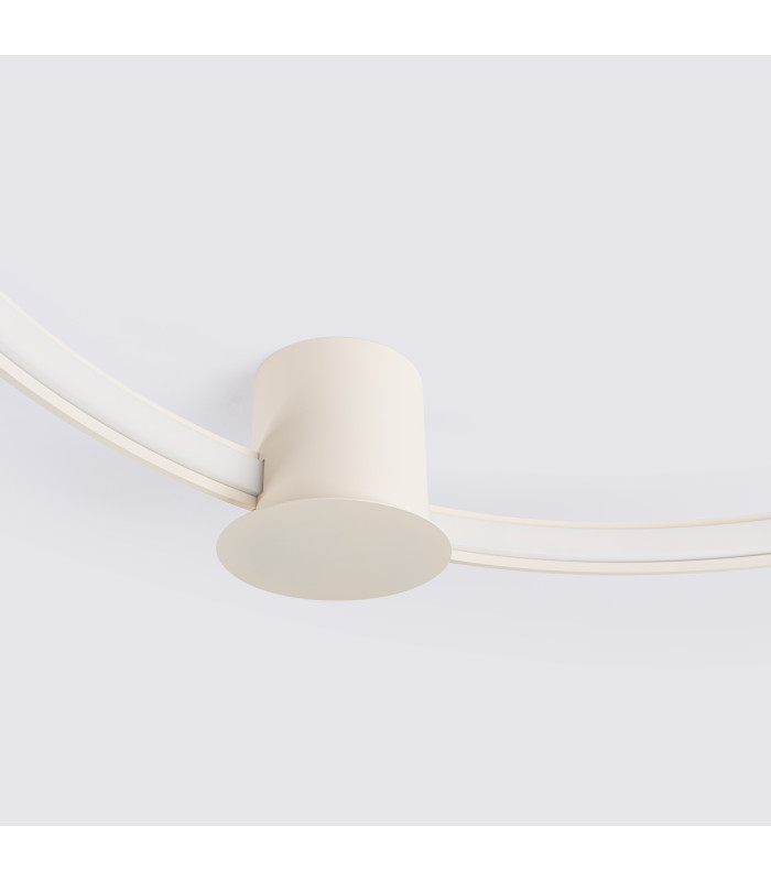 Rio 78cm Integrated LED Semi Flush Ceiling Light Beige 3000K-4