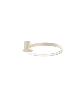 Rio 55cm Integrated LED Semi Flush Ceiling Light Beige 4000K-1