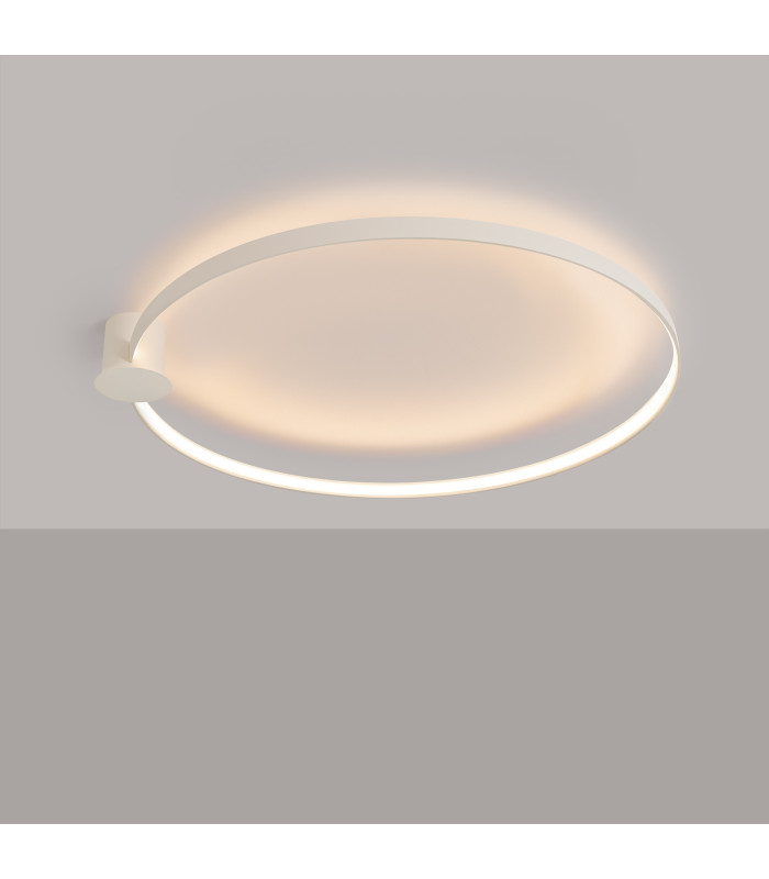 Rio 110cm Integrated LED Semi Flush Ceiling Light Beige 3000K-3