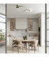 Rio 55cm Integrated LED Semi Flush Ceiling Light Beige 3000K-11