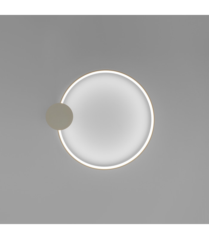 Rio 55cm Integrated LED Semi Flush Ceiling Light Beige 4000K-7