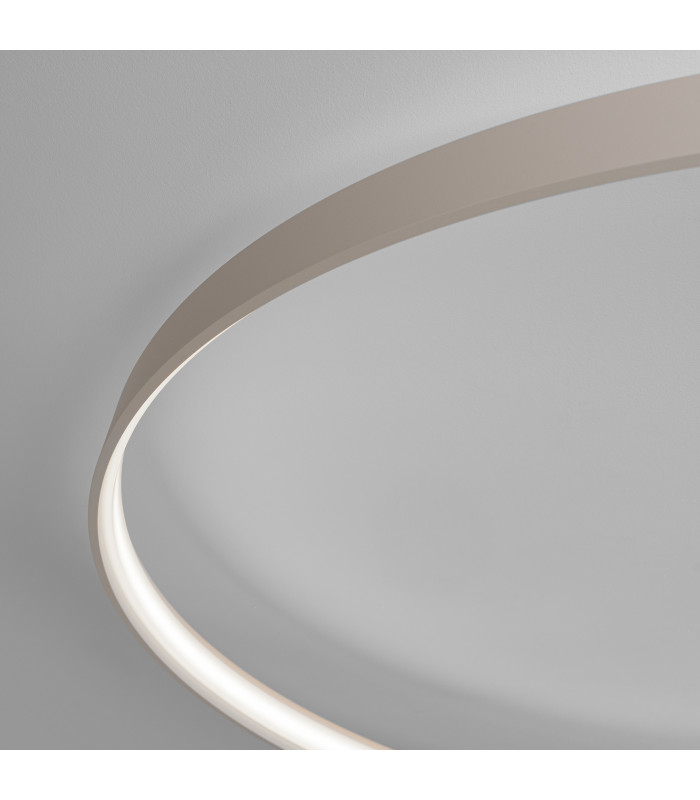 Rio 55cm Integrated LED Semi Flush Ceiling Light Beige 4000K-8