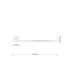 Rio 110cm Integrated LED Semi Flush Ceiling Light Beige 4000K-9