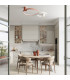 Rio 78cm Integrated LED Semi Flush Ceiling Light Beige 4000K-11