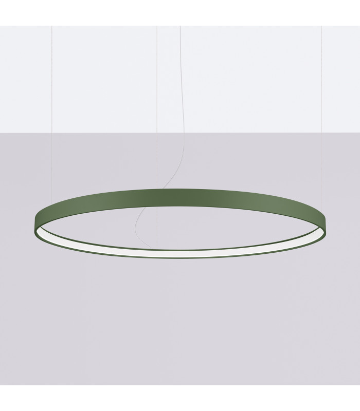 Rio 110cm Integrated LED Pendant Ceiling Light Olive Green 3000K-2