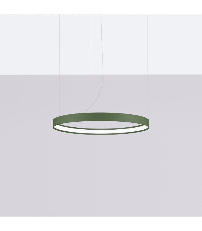 Rio 55cm Integrated LED Pendant Ceiling Light Olive Green 4000K-2