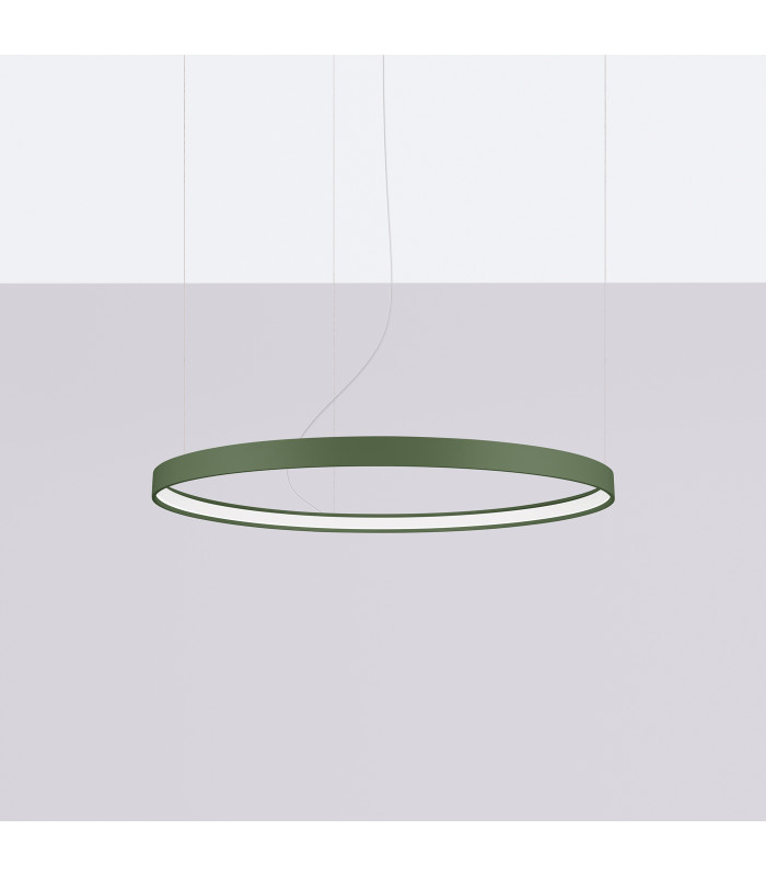 Rio 78cm Integrated LED Pendant Ceiling Light Olive Green 4000K-2