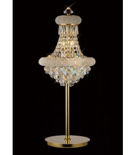 Table Lamp 5 Light French Gold, Crystal - 2