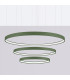 Rio 110cm Triple Ring Integrated LED Pendant Ceiling Light Olive Green 3000K-2