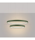 Rio 78cm Twin Ring Integrated LED Pendant Ceiling Light Olive Green 3000K-3