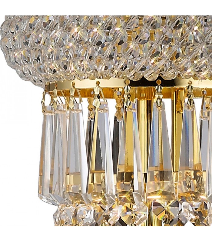 Table Lamp 5 Light French Gold, Crystal - 5