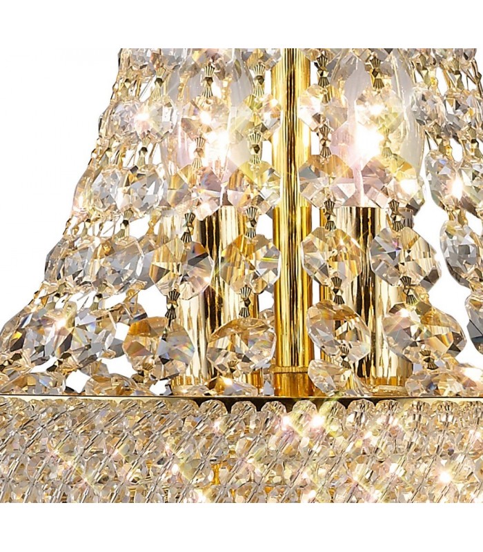 Table Lamp 5 Light French Gold, Crystal - 7