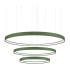 Rio 110cm Triple Ring Integrated LED Pendant Ceiling Light Olive Green 4000K-1