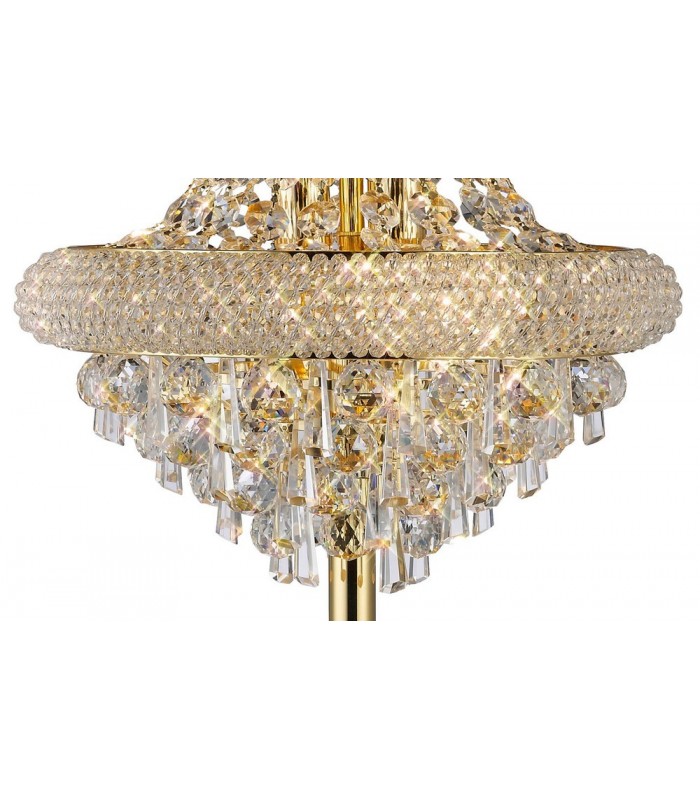 Table Lamp 5 Light French Gold, Crystal - 8