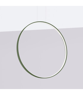 Rio 78cm Verticle Ring Integrated LED Pendant Ceiling Light Olive Green 3000K-2