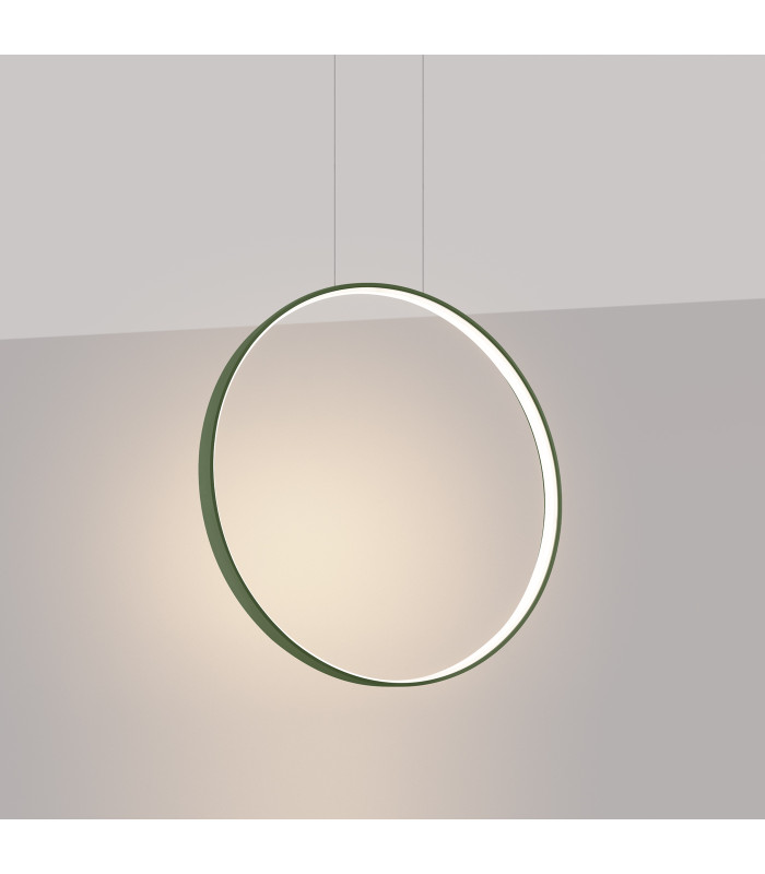 Rio 55cm Verticle Ring Integrated LED Pendant Ceiling Light Olive Green 3000K-3
