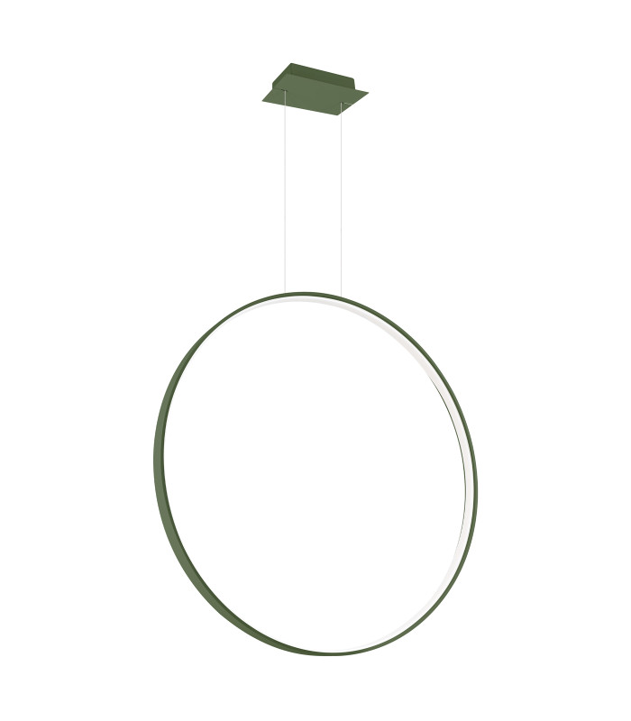Rio 78cm Verticle Ring Integrated LED Pendant Ceiling Light Olive Green 4000K-1