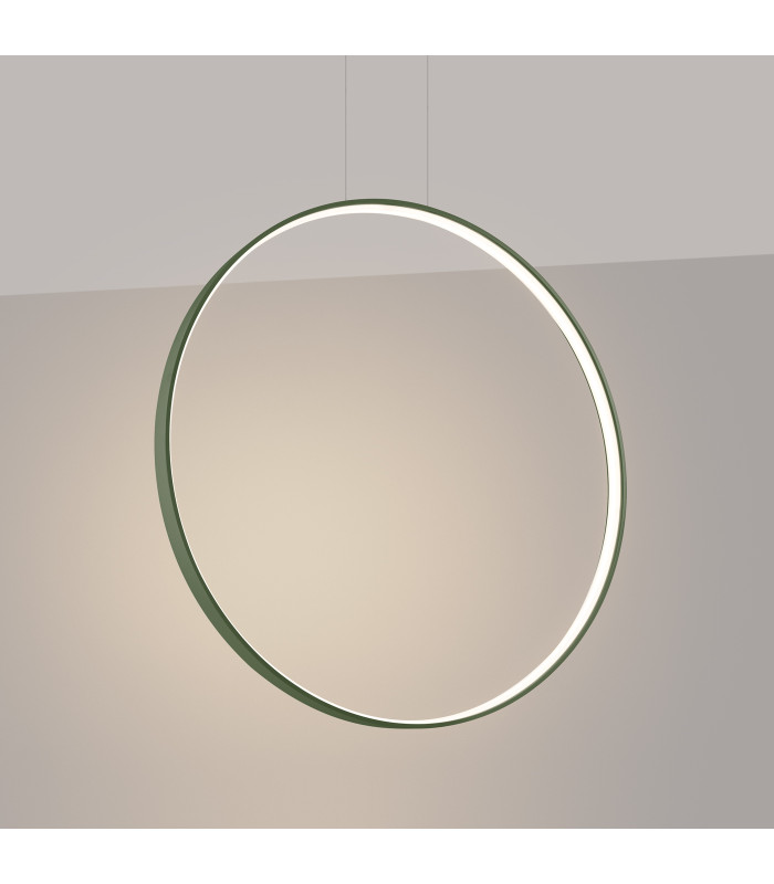 Rio 78cm Verticle Ring Integrated LED Pendant Ceiling Light Olive Green 3000K-3