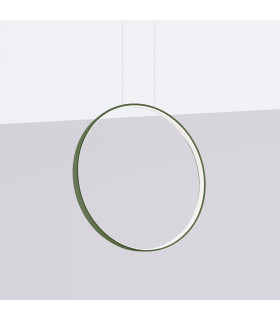 Rio 55cm Verticle Ring Integrated LED Pendant Ceiling Light Olive Green 4000K-2