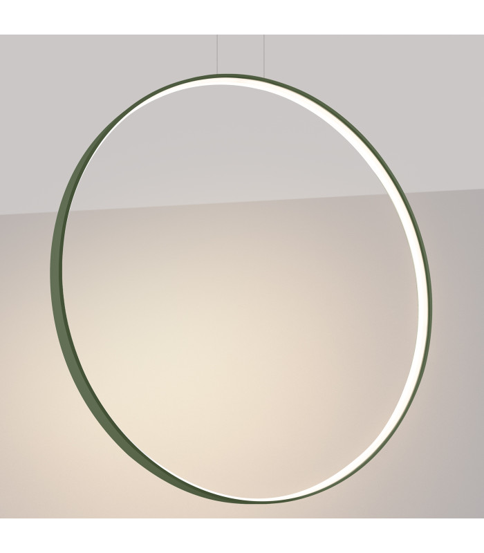 Rio 110cm Verticle Ring Integrated LED Pendant Ceiling Light Olive Green 3000K-3