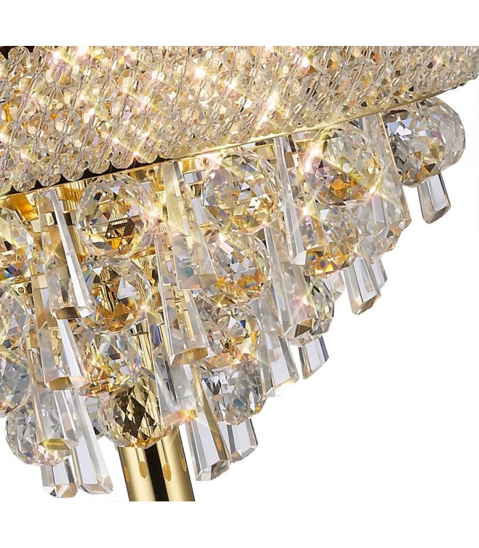 Table Lamp 5 Light French Gold, Crystal - 10