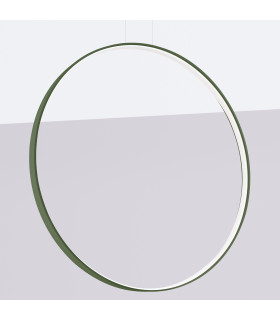 Rio 110cm Verticle Ring Integrated LED Pendant Ceiling Light Olive Green 4000K-2