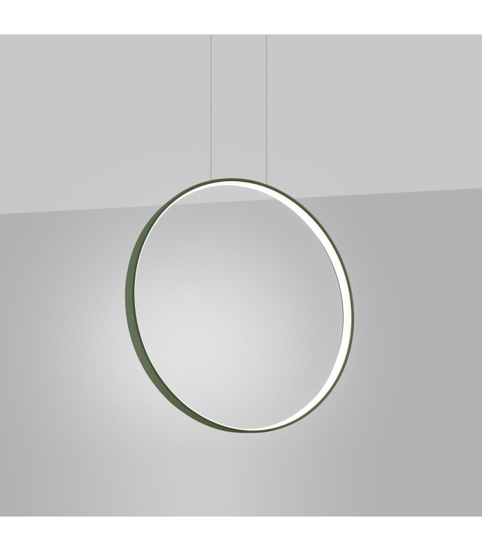 Rio 55cm Verticle Ring Integrated LED Pendant Ceiling Light Olive Green 4000K-3