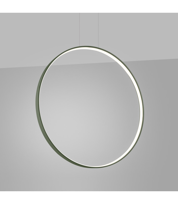 Rio 78cm Verticle Ring Integrated LED Pendant Ceiling Light Olive Green 4000K-3