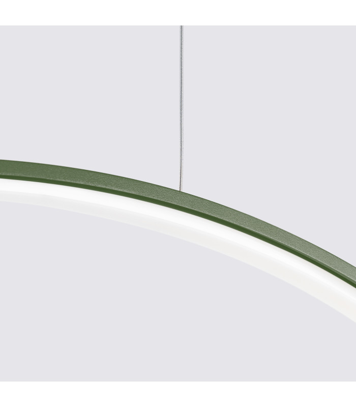 Rio 55cm Verticle Ring Integrated LED Pendant Ceiling Light Olive Green 4000K-4