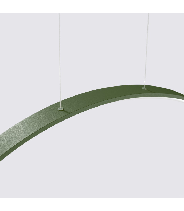 Rio 110cm Verticle Ring Integrated LED Pendant Ceiling Light Olive Green 4000K-5