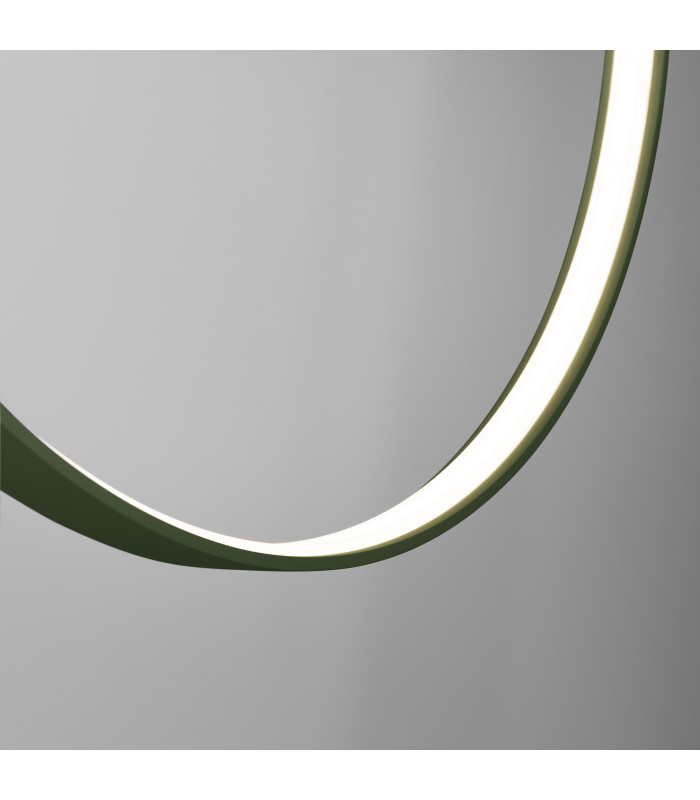 Rio 78cm Verticle Ring Integrated LED Pendant Ceiling Light Olive Green 4000K-7