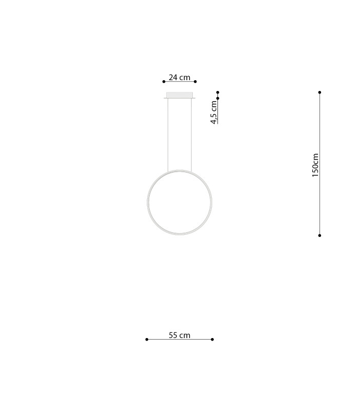 Rio 55cm Verticle Ring Integrated LED Pendant Ceiling Light Olive Green 4000K-9