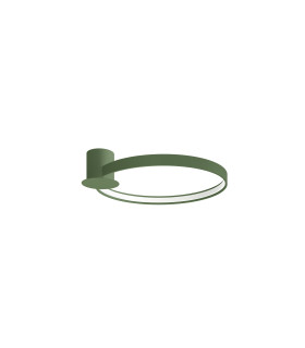Rio 55cm Integrated LED Semi Flush Ceiling Light Olive Green 3000K-1